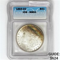 1884-CC Morgan Silver Dollar ICG MS64