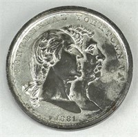 1881 Yorktown VA Centennial Medal.