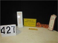 2 Thermometers & Related Advertising Pieces