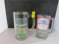 Two Great Glass Beer Mugs
