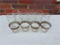 6 1950s Libbey Safedge Glass Drinking Cups