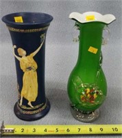 Pottery & Art Glass Vases 10"t