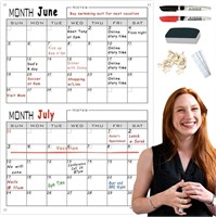 B3209  2-Month Dry Erase Wall Calendar, 24"x36