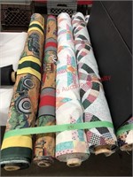 4 rolls of fabric