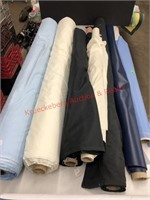 2 large rolls & 4 partial rolls of fabric