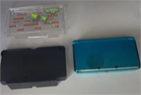 Nintendo 3DS Aqua Blue, Cradle & Frogger Shell