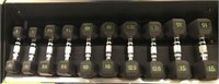 Dumbbells, Set of 10, Bid per dumbbell x 10