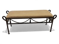 18x45x14 Metal Bench With Padded Seat