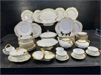 72 PC OF LIMOGES GOLD TRIM CHINA