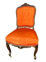 FRENCH CARVED WALNUT CHAIR