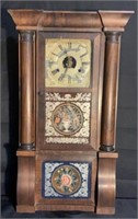 Antique "S. C. Spring" Column Shelf Clock
