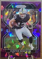 Hunter Renfrow 2021 Prizm Purple Ice #/225