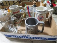 beer mugs-'61 NY Yankees,Budweiser,etc