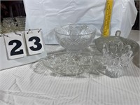 Vintage Glass Bowls and Candy Dish Lot