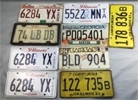 9 metal license plates