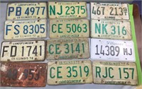 12 single metal license plates