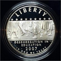 2007 Desegregation Proof Silver Dollar MIB