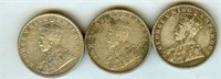 1917-B 1918-B 1919-B Silver Rupee India