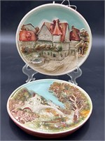 Vintage plaster wall plates 3D