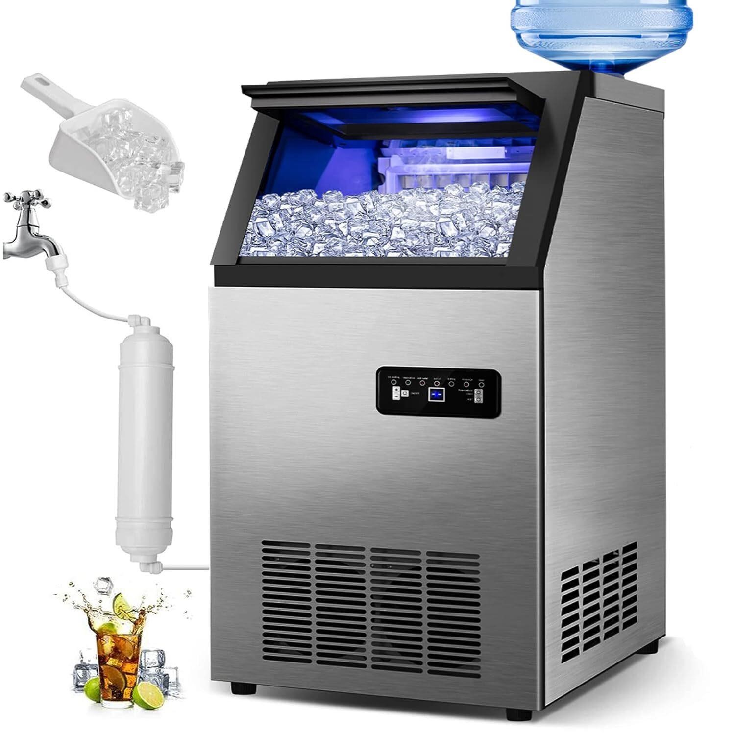 Commercial Ice Maker Machine 120Lbs/24H  35Lbs Cap