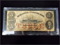 1856 The Merchants and Planters Bank $3