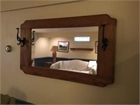 Oak mirror coat hanger 24x40