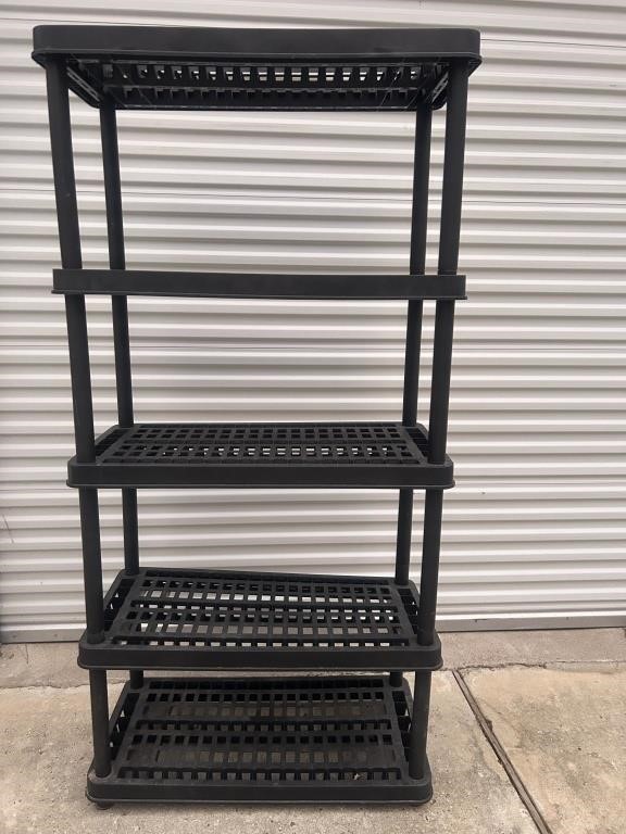 Heavy Black Plastic Shelving System