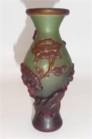 IRON RED PEKING GLASS VASE