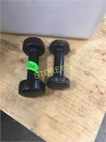 2 Black Dumbbells - asst