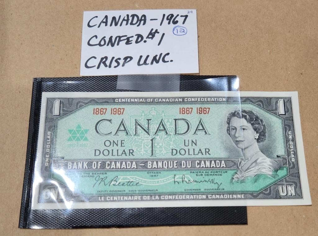 Canada-1967 Confed $1 Crisp UNC