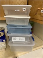 5 STORAGE CONTAINERS