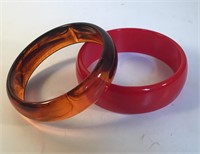 2 BAKELITE BANGLES TESTED