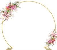 Suwoee Round Backdrop Stand 8FT Gold Wedding Arch