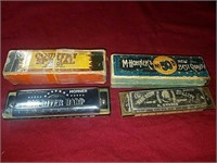 Two vintage Hohner harmonicas