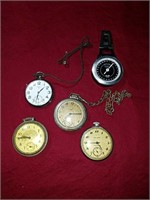Four vintage pocket watches