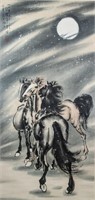 XU BEIHONG Chinese 1895-1953 Watercolor Horses