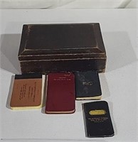Wood box and advertizing  notebooks
