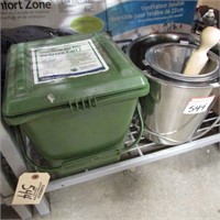 STAINLESS BUCKET, STRAINER & RECYCLE BUCKET