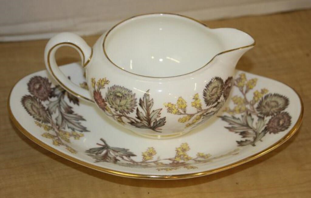 WEDGWOOD LICHFIELD CREAMER AND UNDERPLATE