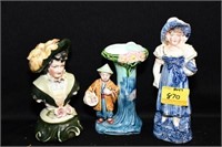 3 PC. PORCELAIN FIGURINES