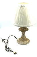 Vintage Cast Iron Floral Painted Base Lamp