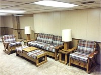 (8) pc Vintage Ranch Sofa & Chair Set