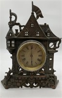 cast iron castle clock