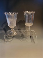 Set of 2 clear vase