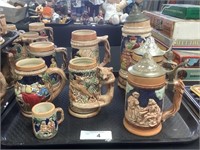 Stein Assortment, most made in Japan.