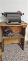 Antique Royal typewriter w/ primitive table/desk.