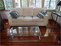 3 Seater Fabric Sofabed and Coffee Table