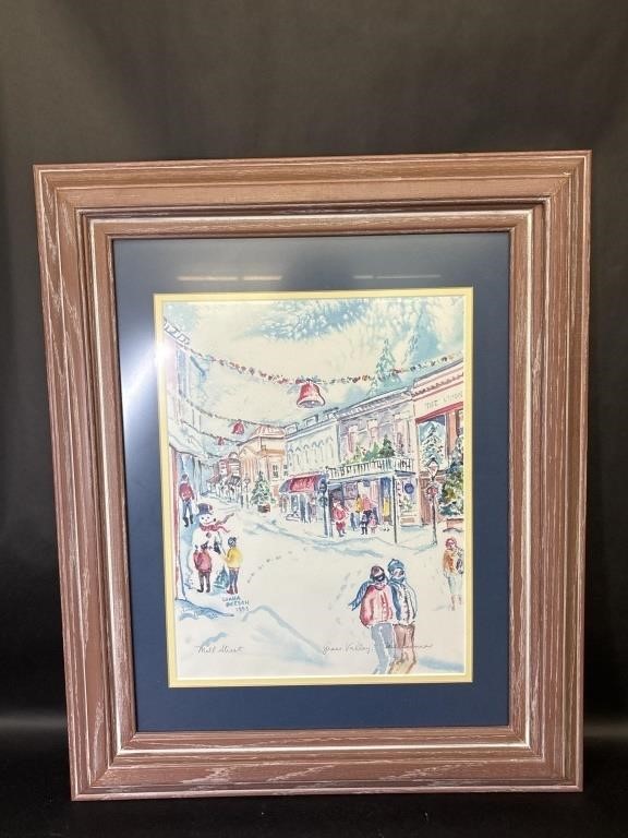 Loana Beeson Mill Street Signed Framed Lithograph