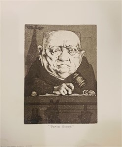 Charles Bragg - Lithograph on paper "Peace Judge"