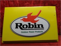 Robin Outdoor power Products plastic sign.